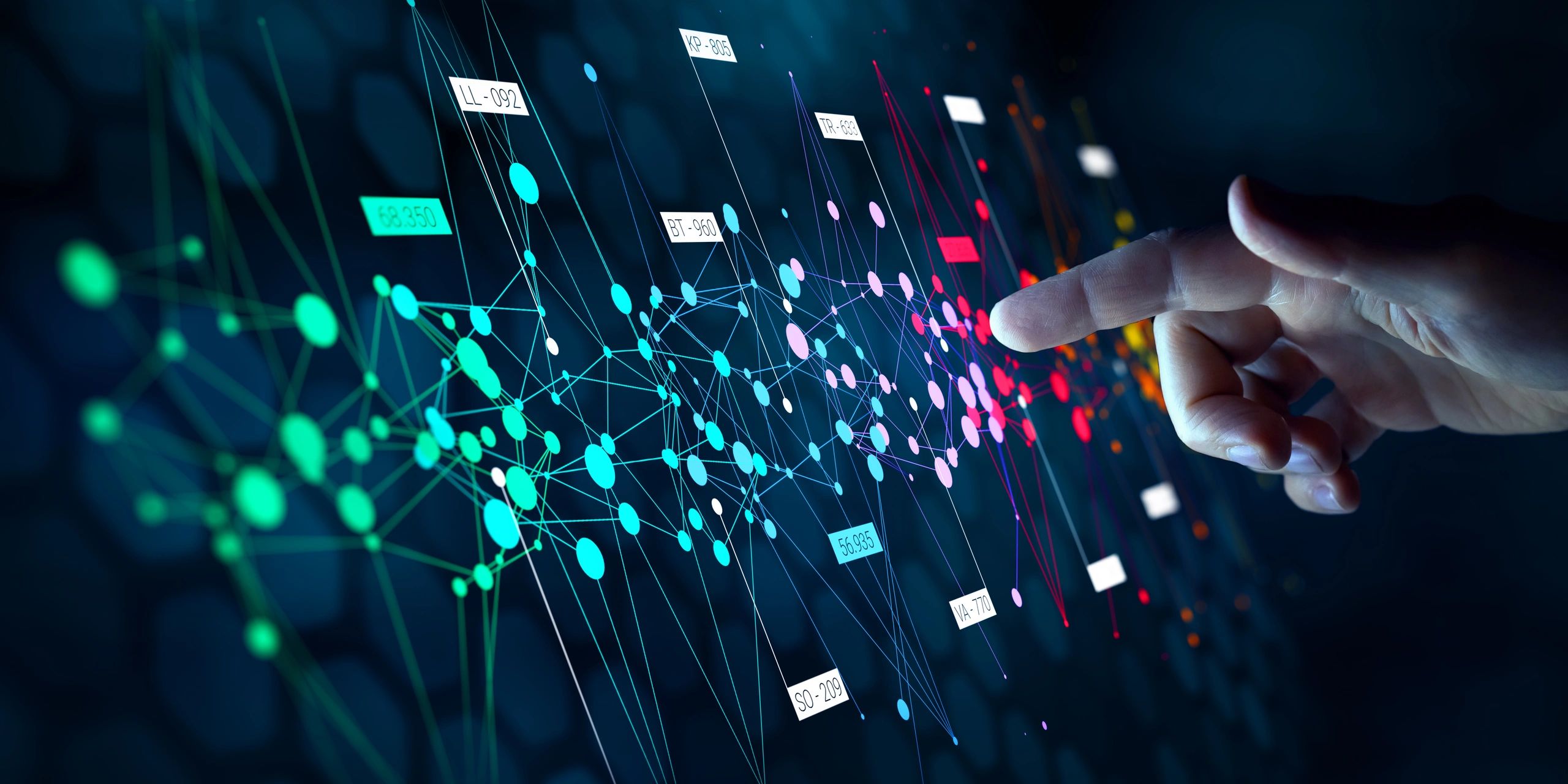Big data analytics with AI technology. Data analyst